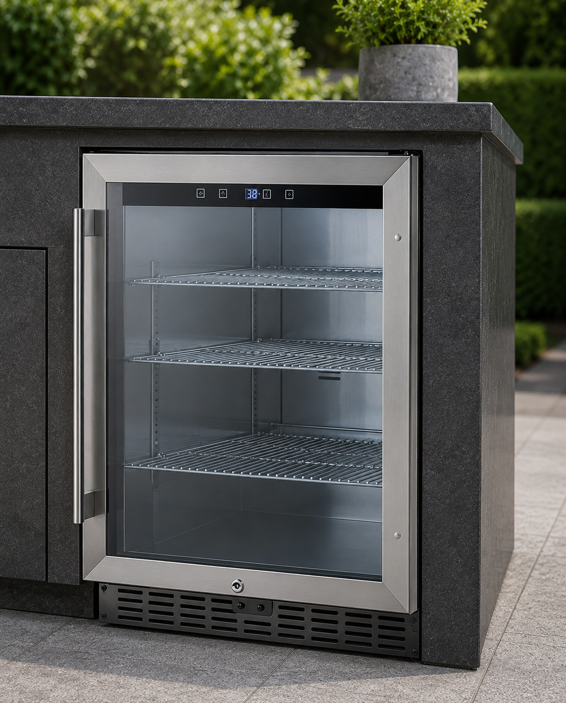 Glass Front Outdoor Fridge