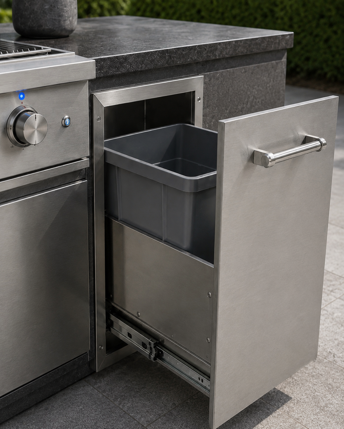 Stainless Steel Outdoor Trash Bin