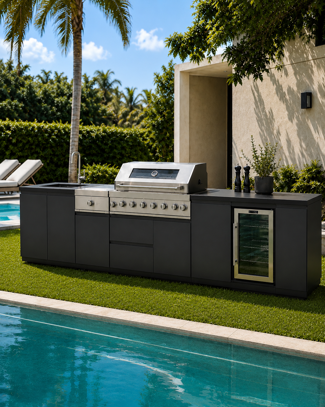 Linear Outdoor Kitchen