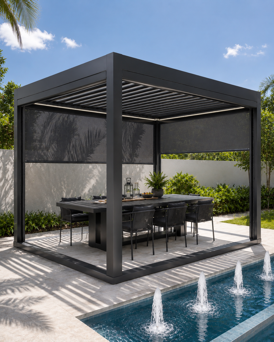 Modern Louvered Pergola